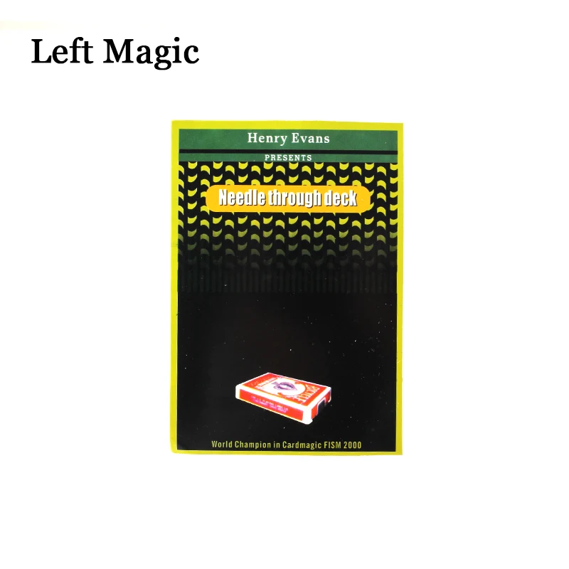 Игла через Волшебные трюки колоды волшебные карты реквизит крупным планом