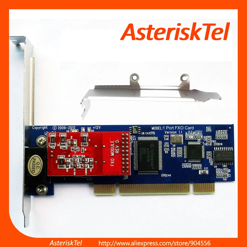 Аналоговая карта X100P с 1 портом FXO FXS поддерживает asterisk trixbox elastix freepbx Asterisk PCI|card|card
