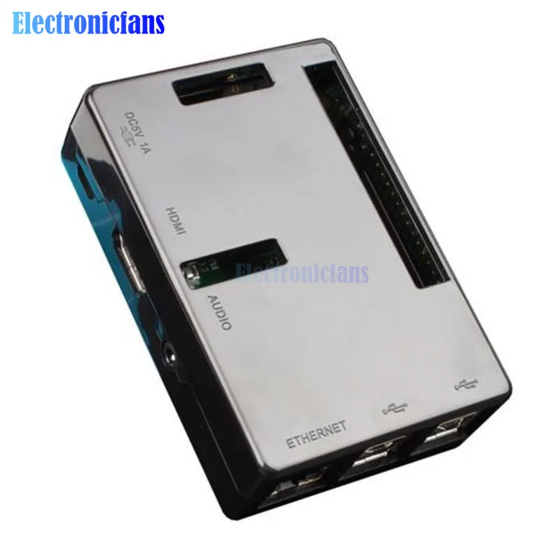 Черный корпус ABS V2 для всех портов Raspberry Pi 2 Модель B | Электронные компоненты и