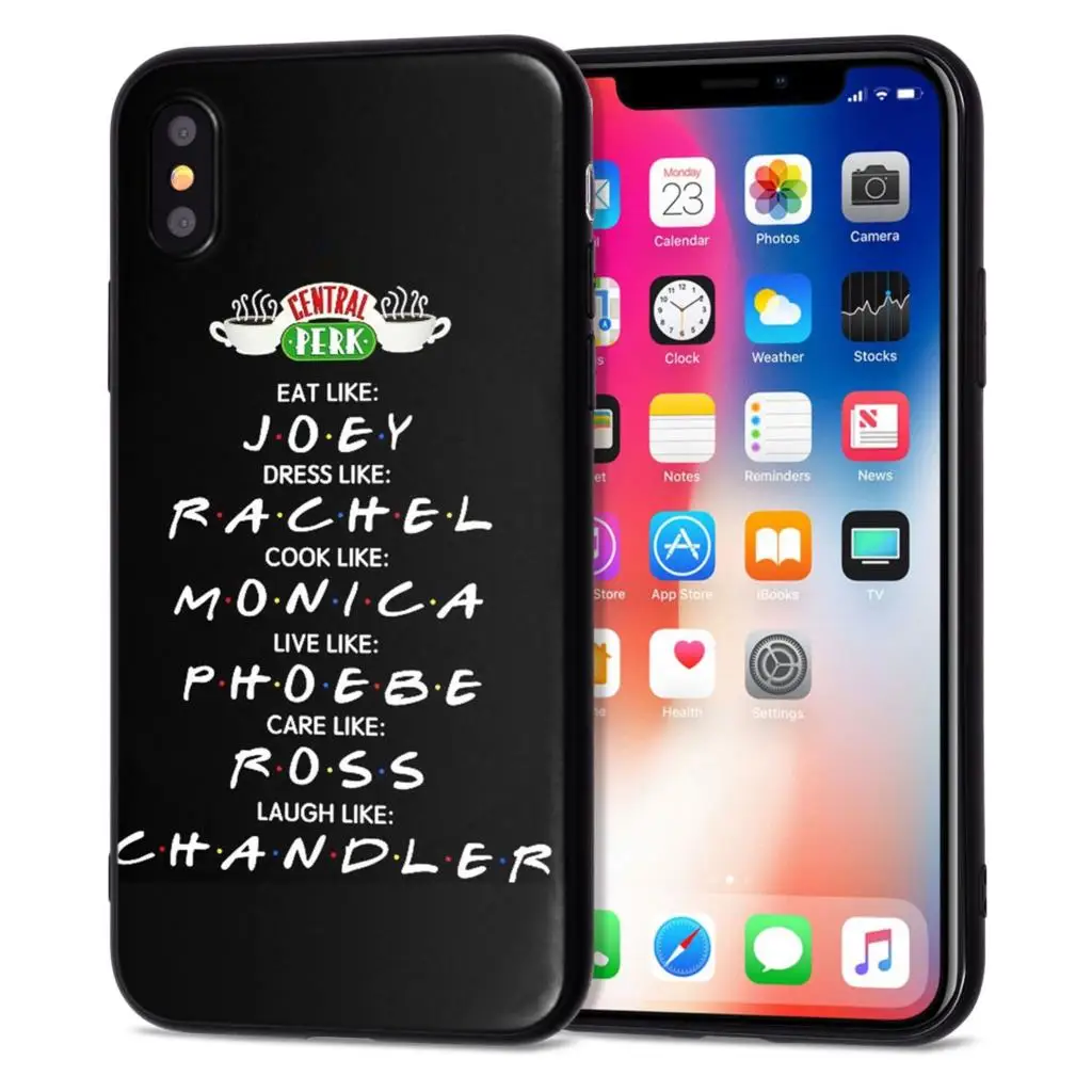 Чехол для телефона Central Perk Coffee friends tv show how you doin черный силиконовый чехол iPhone X 5 5s SE 6