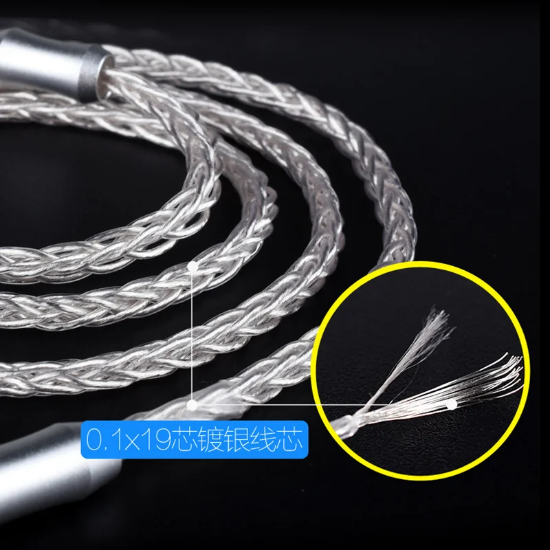 8 ядерный OCC посеребренный кабель для наушников ZSFS Audio Tech ATH IM50 IM70 IM01 IM02 IM03 IM04