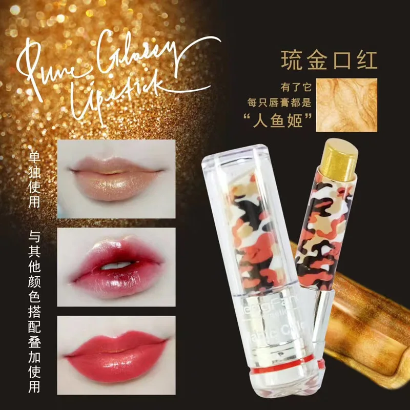 2019 Золотая Мерцающая помада кристально светящаяся блеск для губ Блестки ногтей