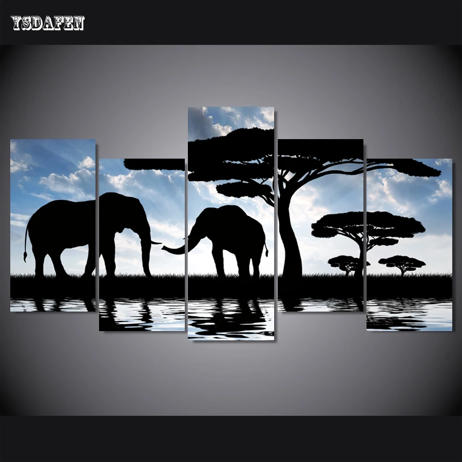 

HD Printed Painting Canvas Printing Elephant painting Room decor print poster picture canvas Framed Art HG-156