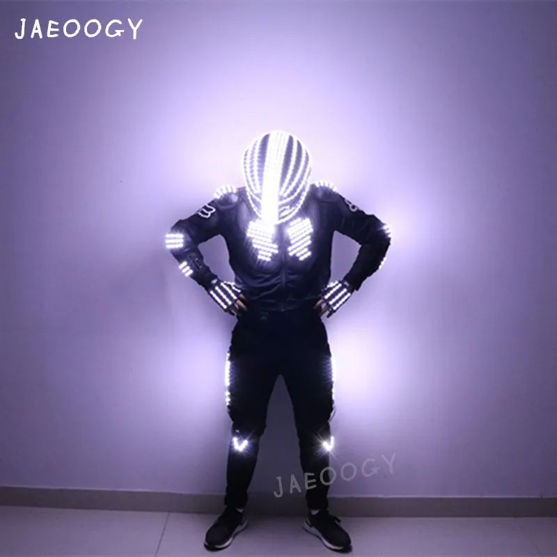 Бесплатная доставка певица с подсветкой LED одежда в стиле хип-хоп робот
