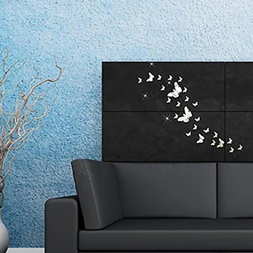 Домашний декор подарок Бабочка большие крылья зеркала Настенная Наклейка -