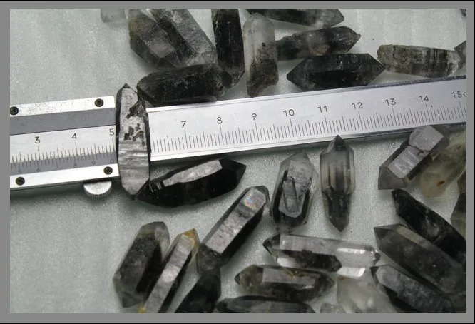 99 натуральный черный призрак кристалл кости двойной конец образцов|crystal pandora|crystal