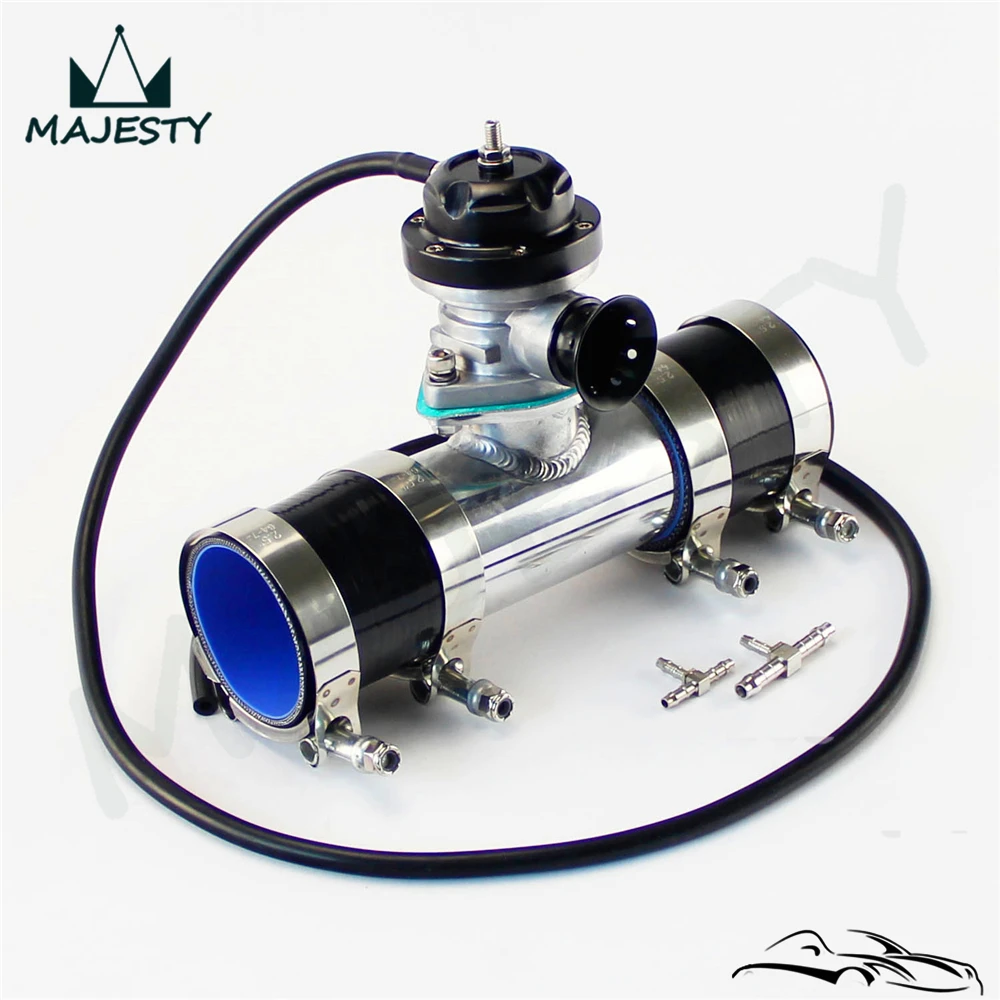 

30PSI TS BOV turbo + 2 "50*150 мм Фланцевая труба + 2 * черные силиконовые шланги + 4 * хомуты Материал алюминий черный