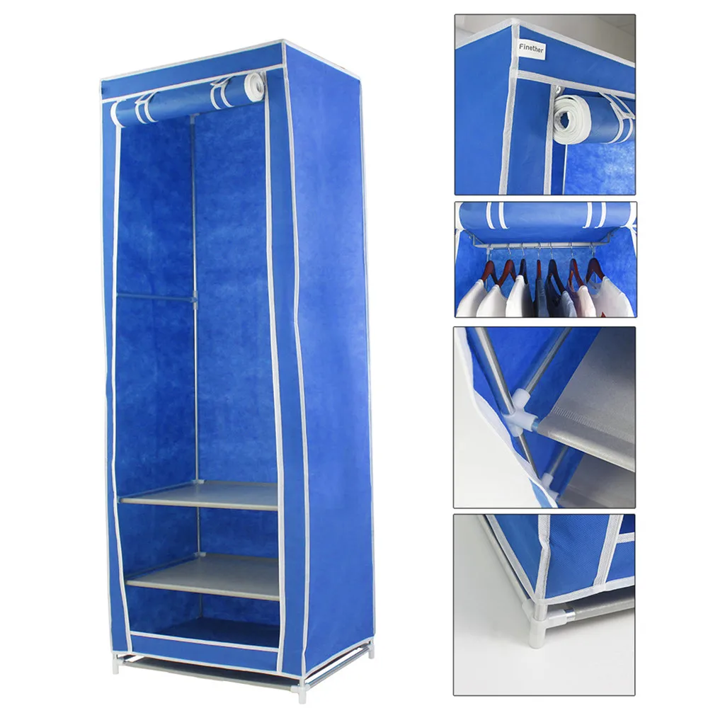 Finether нетканый шкаф портативный для одежды органайзер хранения коробка синий|box