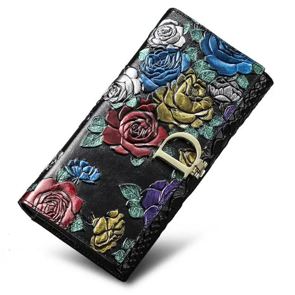 Роскошный брендовый кошелек из натуральной кожи Дамский Повседневный Кошелек с