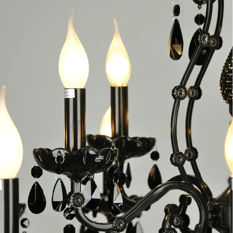 Ретро черный кованого железа люстра для локальных светильников на Кухня
