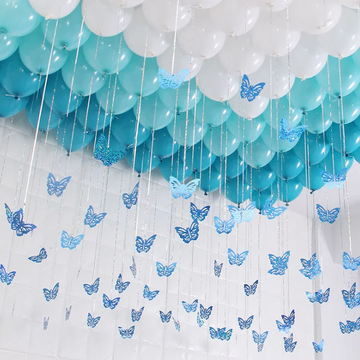 80 шт./компл. лидер продаж новинка Блестящая бабочка дожди подвеска в виде шара