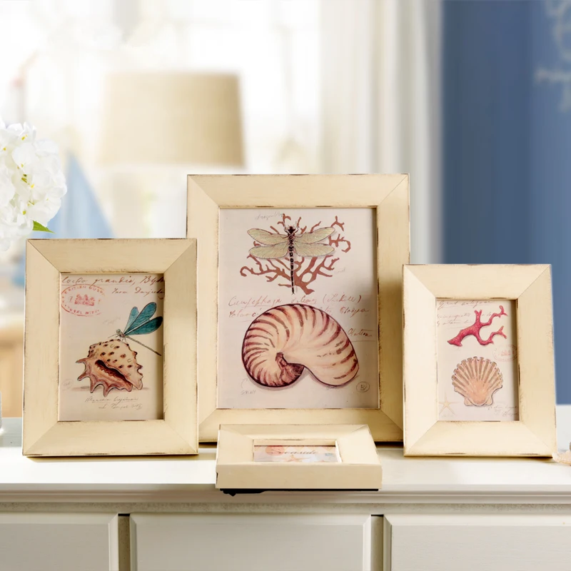 Новая фоторамка с принтом морских ракушек для рабочего стола Настенный декор