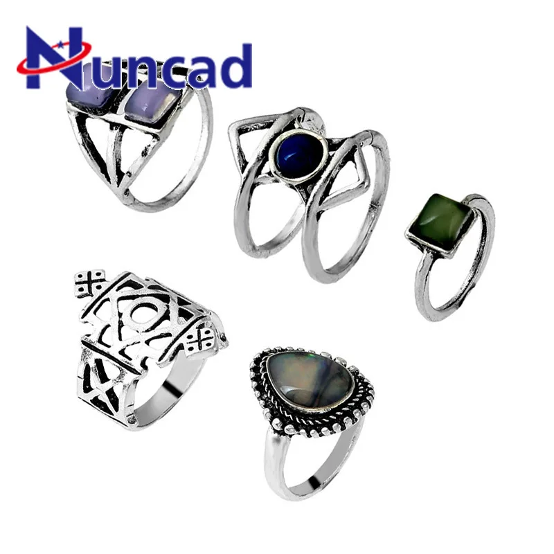 Винтаж кольцо комплект ювелирных изделий для женщин модные Anel Aneis Bague камень