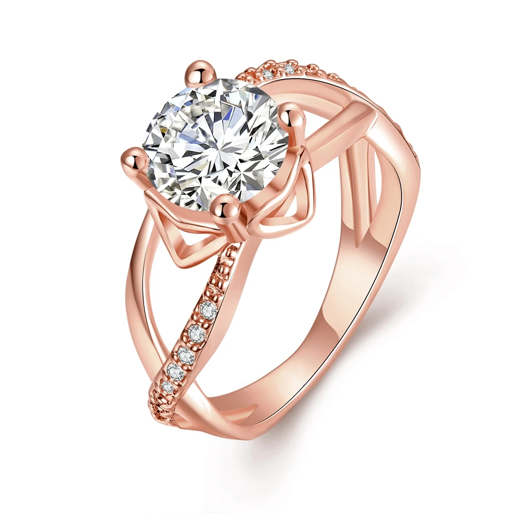 Обручальные кольца для женщин ювелирные украшения из желтого золота/розового