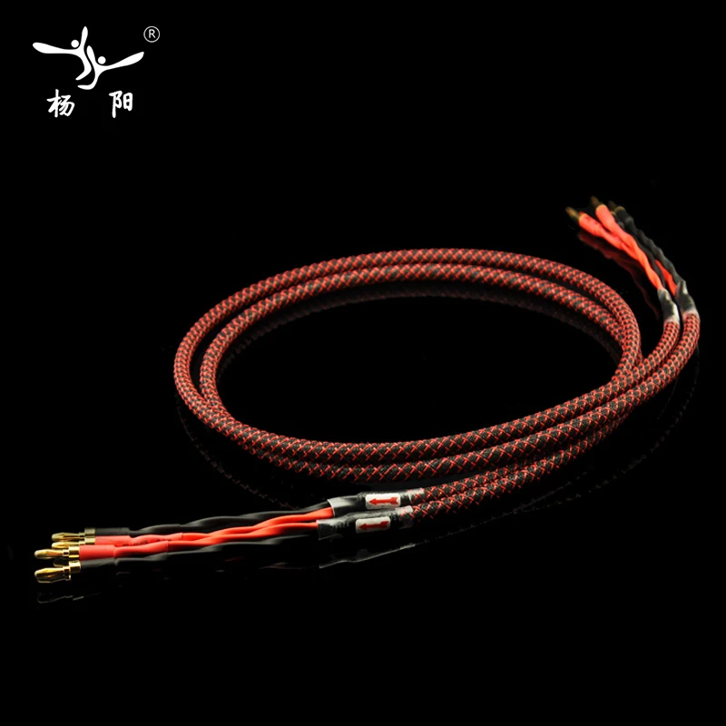 YYAUDIO 1 пара HiFi 2 банан к динамик кабель/Canare 4S8 аудио кабель для усилителя м/1 5 м/2 м/3