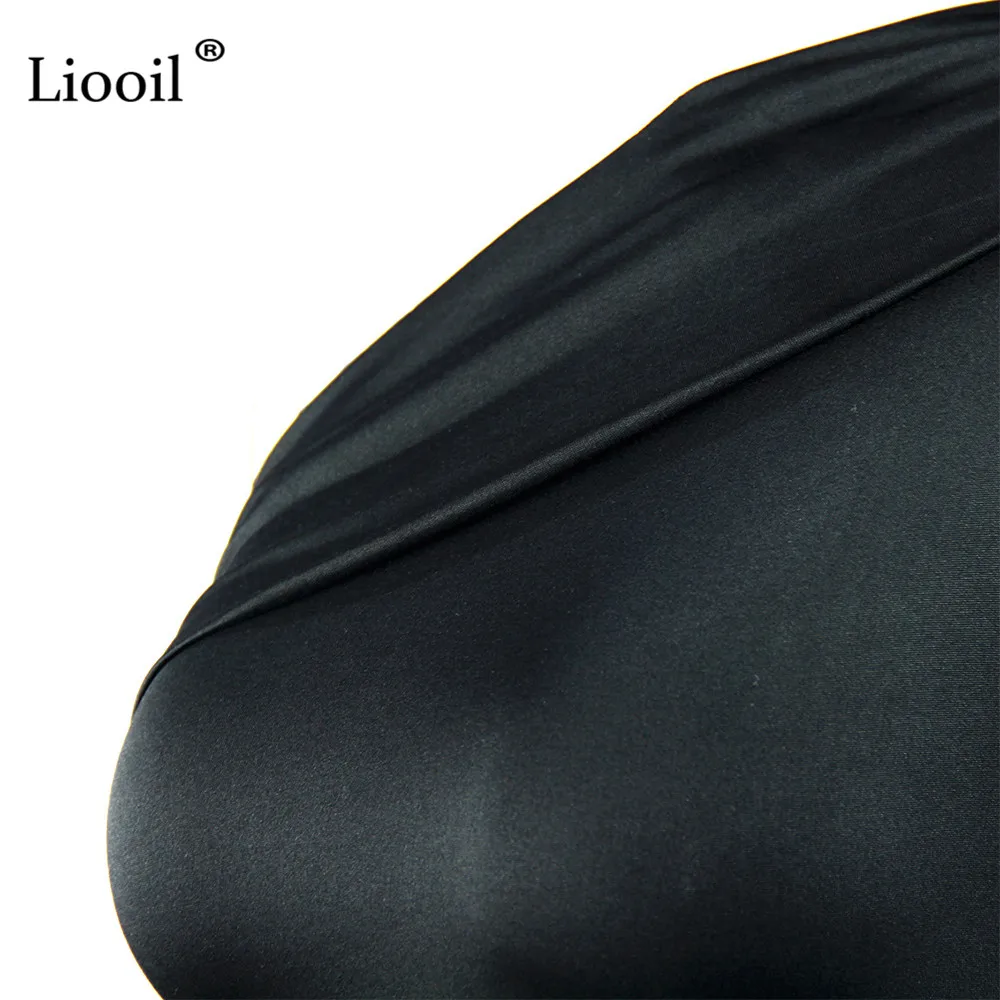Liooil сексуальное платье на одно плечо Женская одежда с длинным рукавом красные, черные, белые Асимметричные подол облегающее мини платье на день рождения