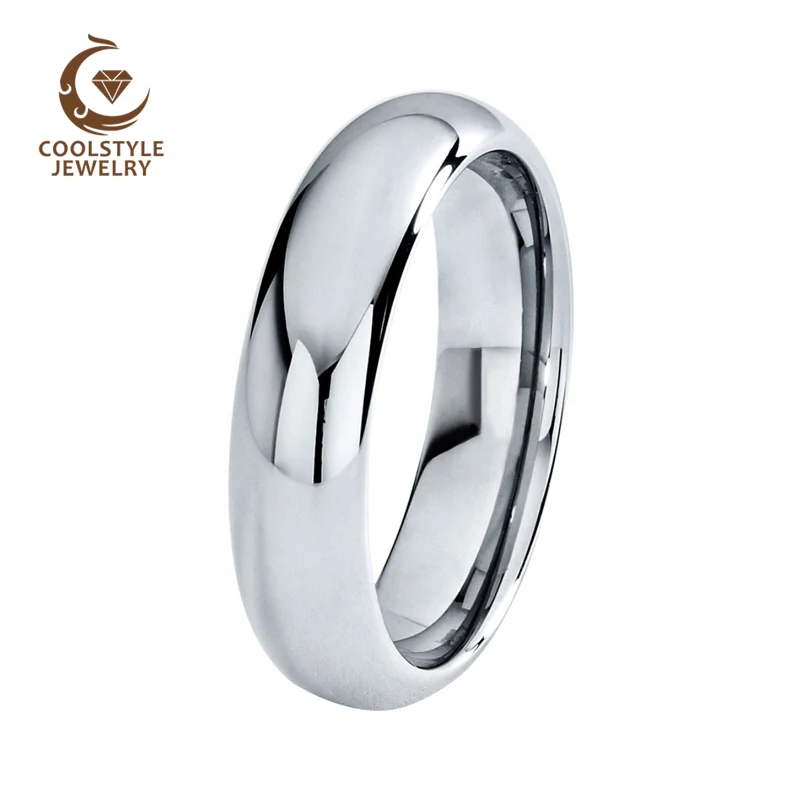 Простое обручальное кольцо 6 мм из вольфрама для мужчин и женщин мужское удобное