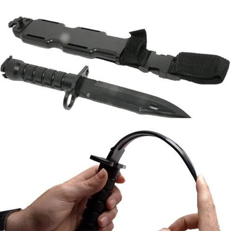 CS GO counter strike survival tactical claw neck real combat fight Tactical Training M9 резиновый пластиковый мягкий нож