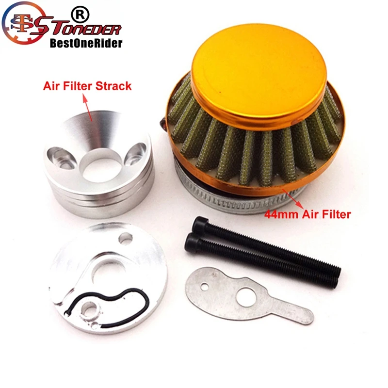 STONEDER 44mm Air Filter Cleaner Adapter Stack For 2 Stroke 33 43cc 49cc Big Foot Goped Blad Z Gas Scooter Xcooter Cobra Motovox |