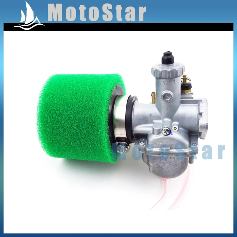 26mm Mikuni Carburetor VM22 Carb + Green 38mm Air Filter For Lifan YX Zongshen 110cc 125cc Engine Chinese Pit Dirt Bike ATV Quad |