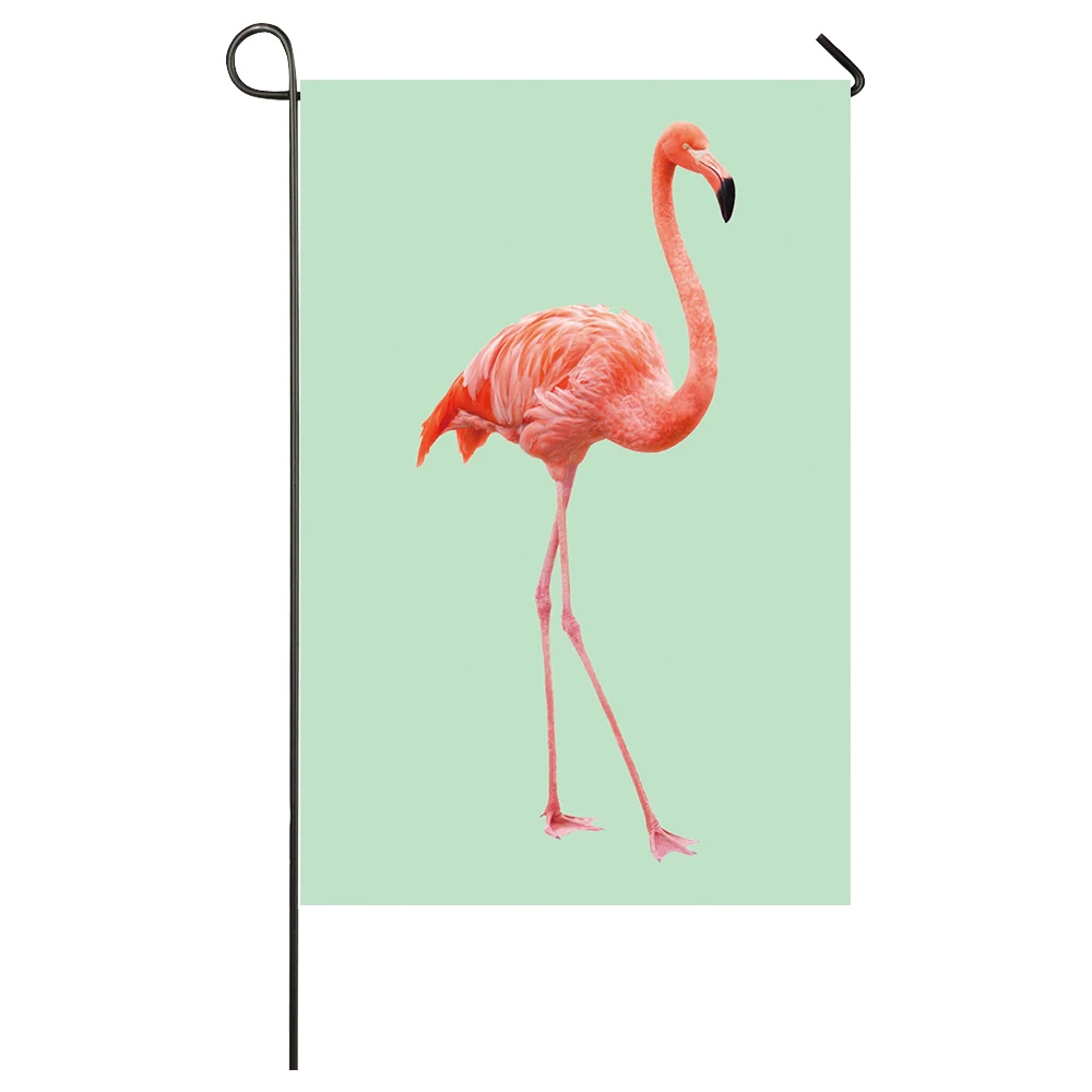 

Flamingo Garden FlagHome Decor Flags Happy Festival Household Hanging Flag