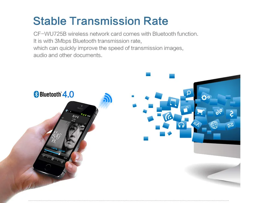 Comfast CF-WU725B Bluetooth 4,0 150 Мбит/с мини беспроводной USB Wi-Fi адаптер LAN wifi сетевая карта Поддержка Window2000/XP/Vista/WIN7