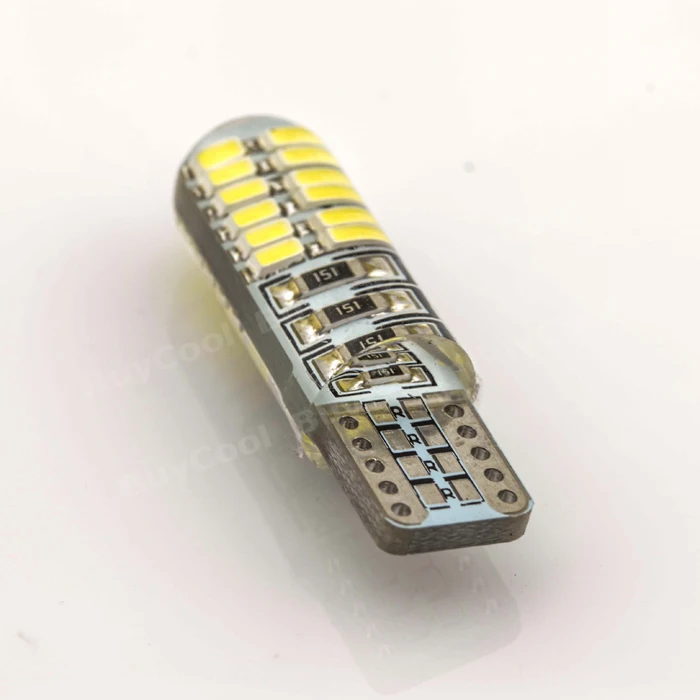 Абсолютно новый 1 шт. Белый T10 W5W 3014 24-SMD Светодиодный Боковой силикагель вспышка