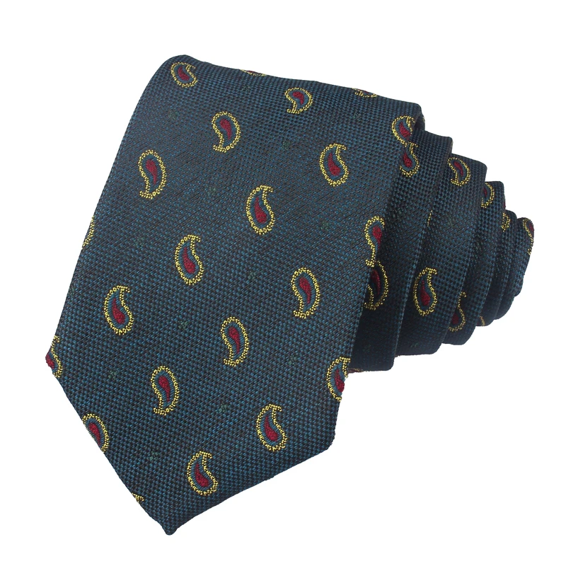 Мужской жаккардовый галстук с принтом пейсли цвет в ассортименте|Мужские