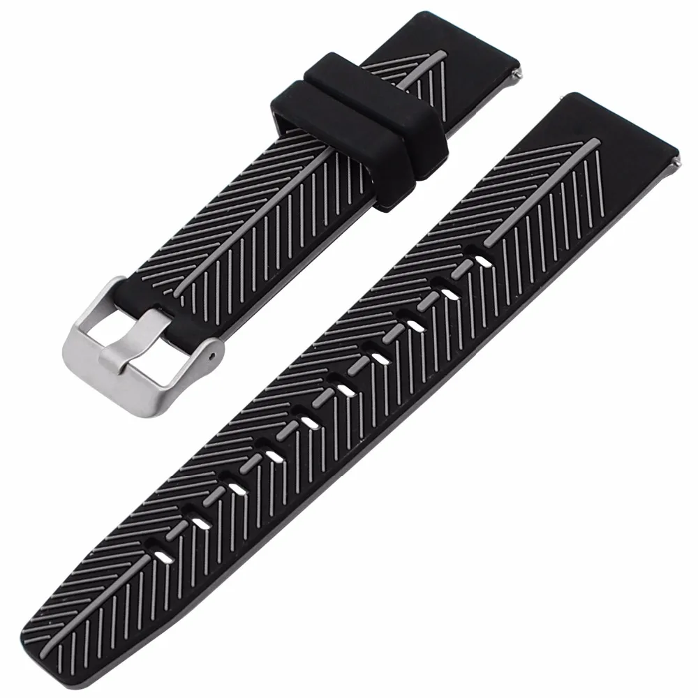 Быстросъемный силиконовый ремешок для часов lumox Tissot Longines Mido Rado двухцветная