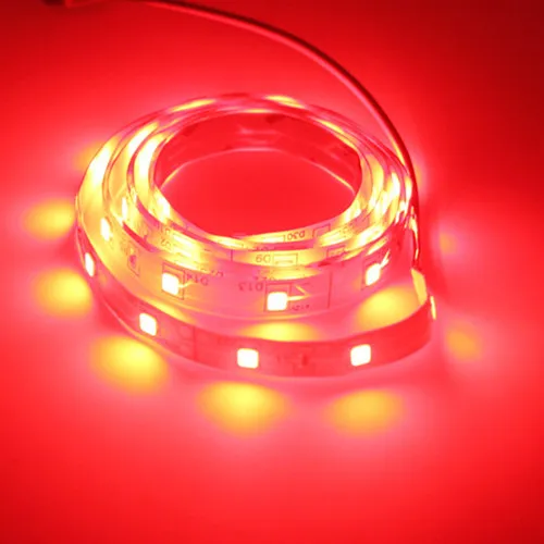 Красный 5 м индивидуально Адресуемая rgb Светодиодная лента неоновый свет 2835 Светодиодная лента гибкая лента Авто адаптер 12 В dc разъемы для kitche - Испускаемый цвет: Красный