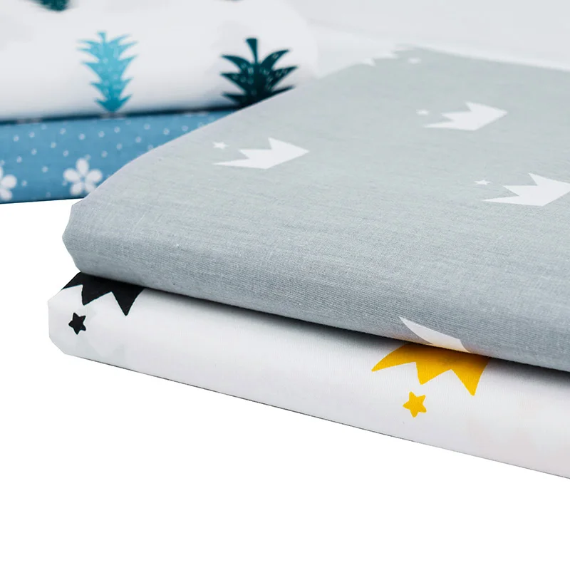 Цветы шаблон хлопок Twill Ткань для лоскутной работы набор сделай сам одежды и