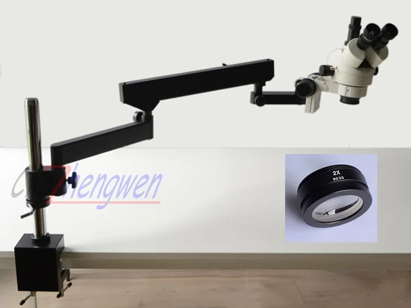 Стерео микроскоп FYSCOPE горячая Распродажа 7X 90X с шарнирным рычагом и зумом SZM2.0X|stereo