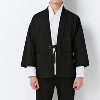 2019 china style mens kimono jacket male spring cardigan coat hip hop punk streetwear swag skateboard twill cotton kimono 012601