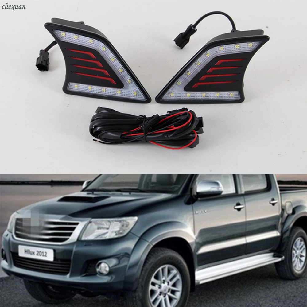CSCSNL 1 пара сигнальная лампа светодиодный DRL Дневной светильник для Toyota Hilux Vigo 2012 2013