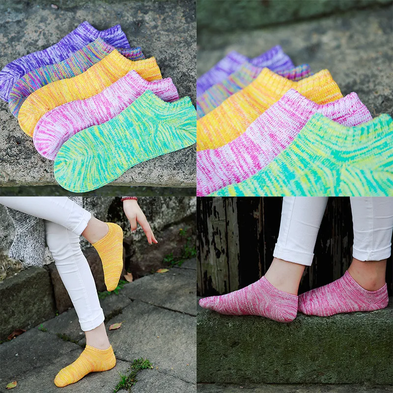 10 Пар/лот Гребнечесанию Хлопковые женщин носки жирная линия цвет линии