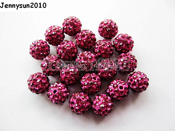 6 мм фуксия высшее качество чешский хрусталь фотоглина круглый диско шар