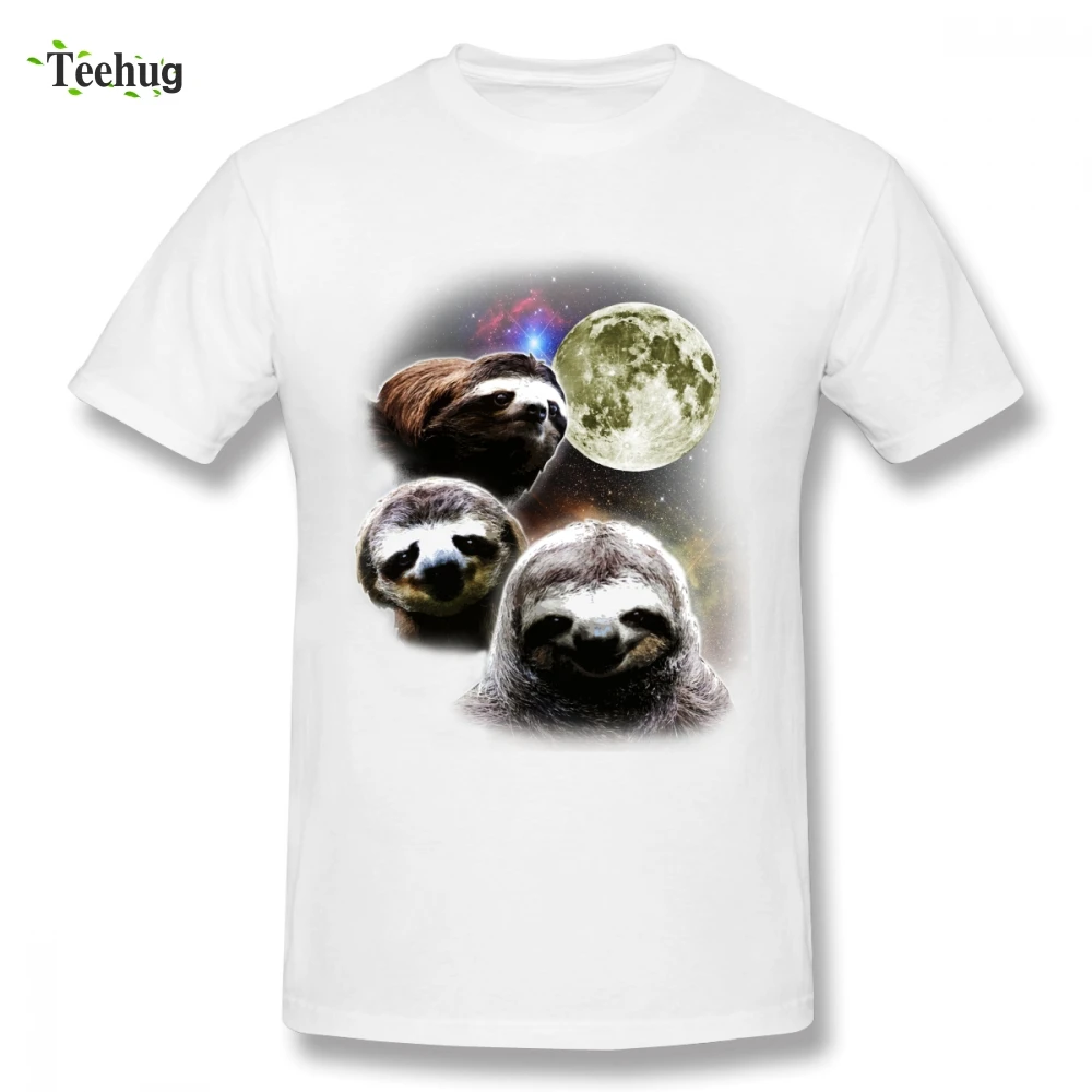 

Custom For Man Sloth Animal Tee Funny Unique 100% Cotton For Boy Short-sleeved