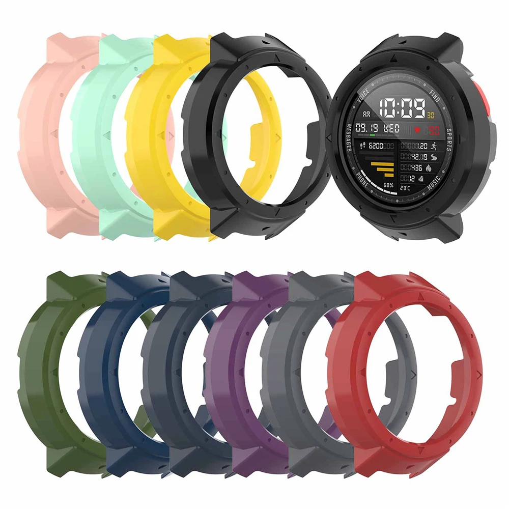 Часы для ПК чехол Xiaomi Huami Amazfit часы 3 грани A1801 смарт часов активной кожи в виде