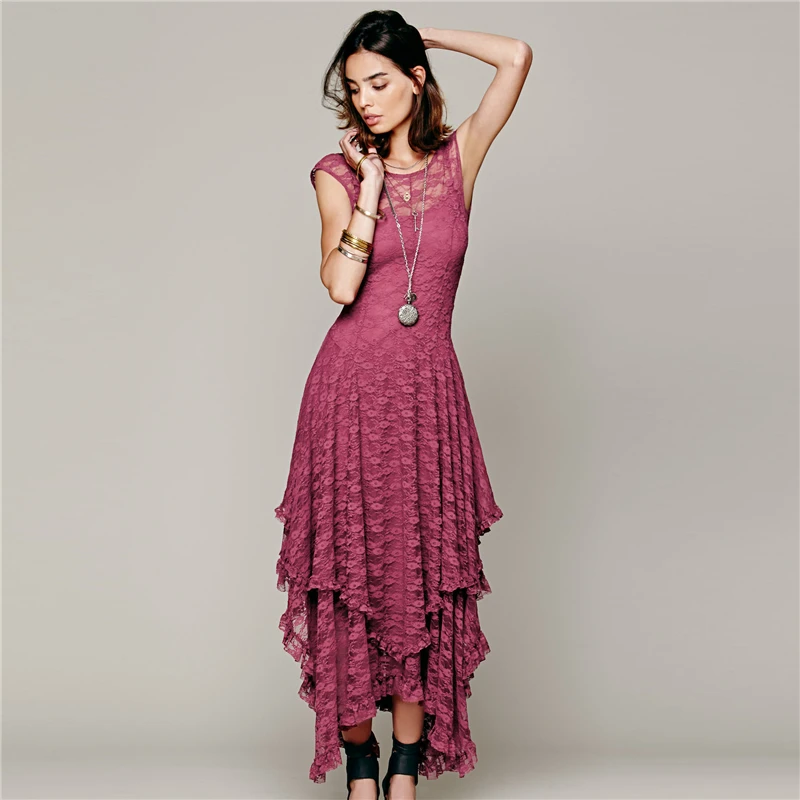 2019 Европейское модное женское Новое кружевное платье сексуальные асимметричные