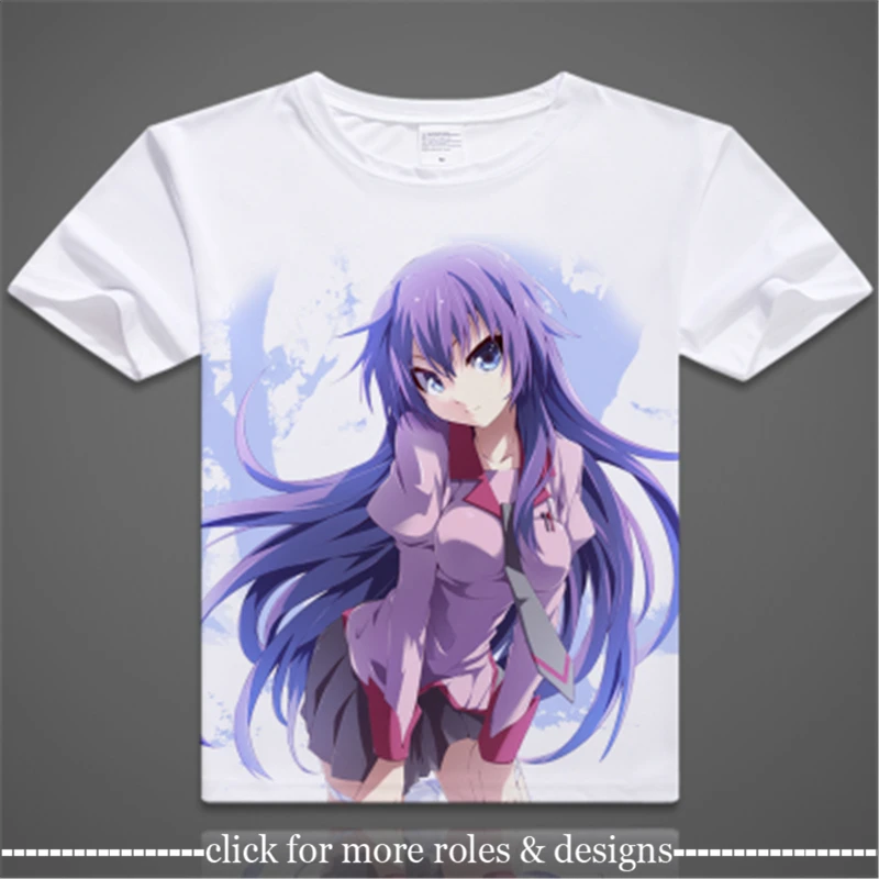 Костюм для косплея Bakemonogatari Monstory Monogatari senjougaхара Hitagi из ткани унисекс футболка с