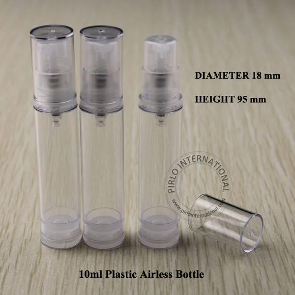 

10ml PS Airless Cream Lotion Pump Spray Bottle Containers Split Charging Bottles Cosmtic Packaging Skin Milk Jars 50pcs/lot