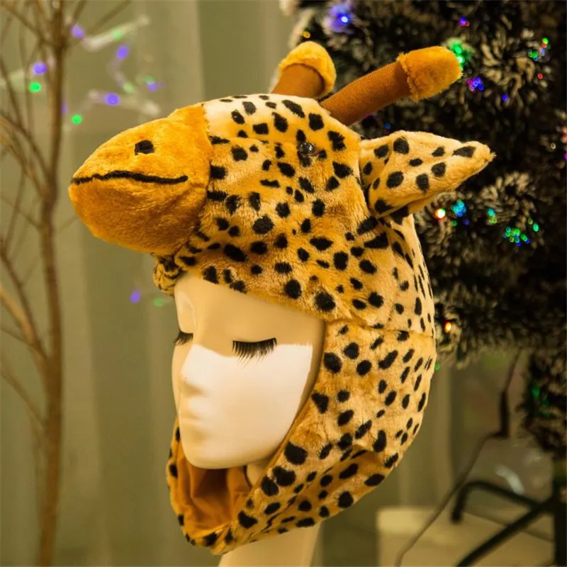 Плюшевый Жираф животных головной убор комплект головы рамка для фото Косплей