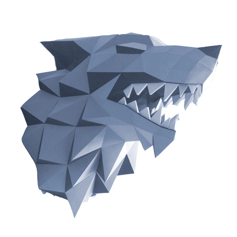 Игра престолов 3D бумажные Пазлы Direwolf House Stark Песнь Льда и Огня модели подарок для взрослых предметы интерьера стены игрушки