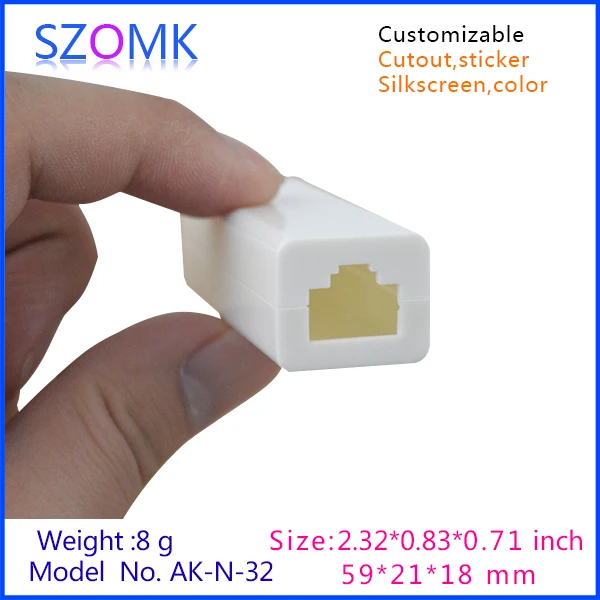 Белые маленькие пластиковые USB-розетки для печатной платы (4 шт.) 59*21*18 мм Корпус