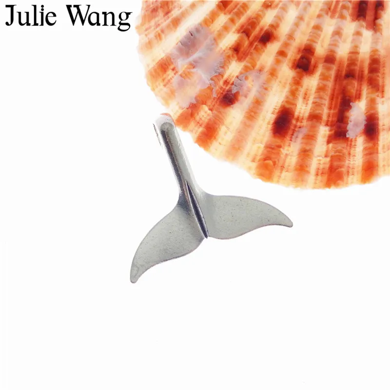 Julie Wang 10 шт. сплав рыбий хвост каудальные ласты амулеты для ожерелья подвески