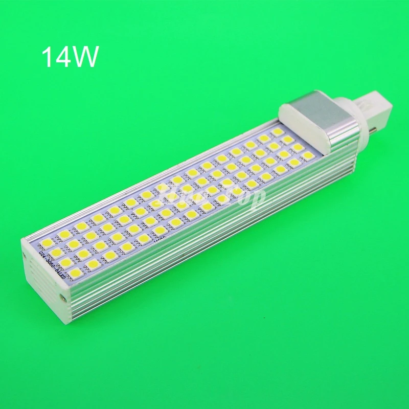 10pcs Epistar chip 14W Horizontal Plug Light G23 E27 G24 SMD 5050 LED corn Bulb christams lampada AC 85-265 Lustre Free shipping