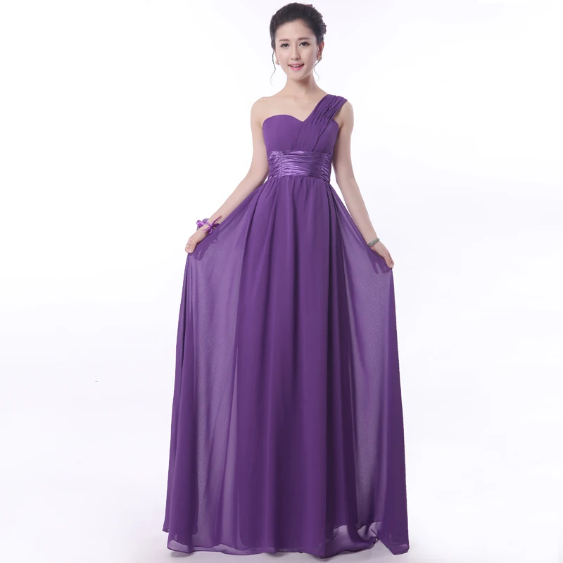 2017 новые платья подружек невесты плюс размер в наличии дешево до $50 Фиолетовый