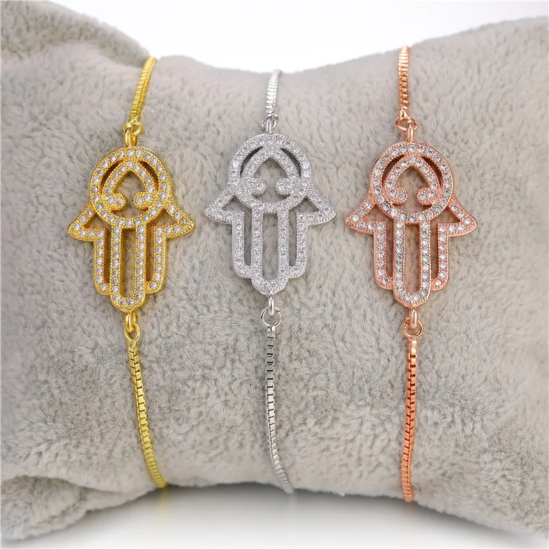 JUWANG Vintage Pulseras Hamsa Of Fatima Charm Bracelet Turkish Evil Eye Adjustable Couple Bangle Women Girl Fashion Jewelry | Украшения и