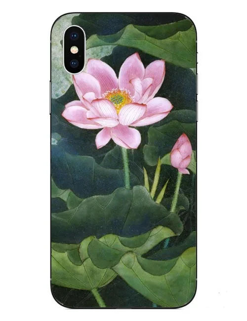 Чехлы для телефонов летние крутые Мультяшные цветочные жесткие Apple iphone X 10 fish