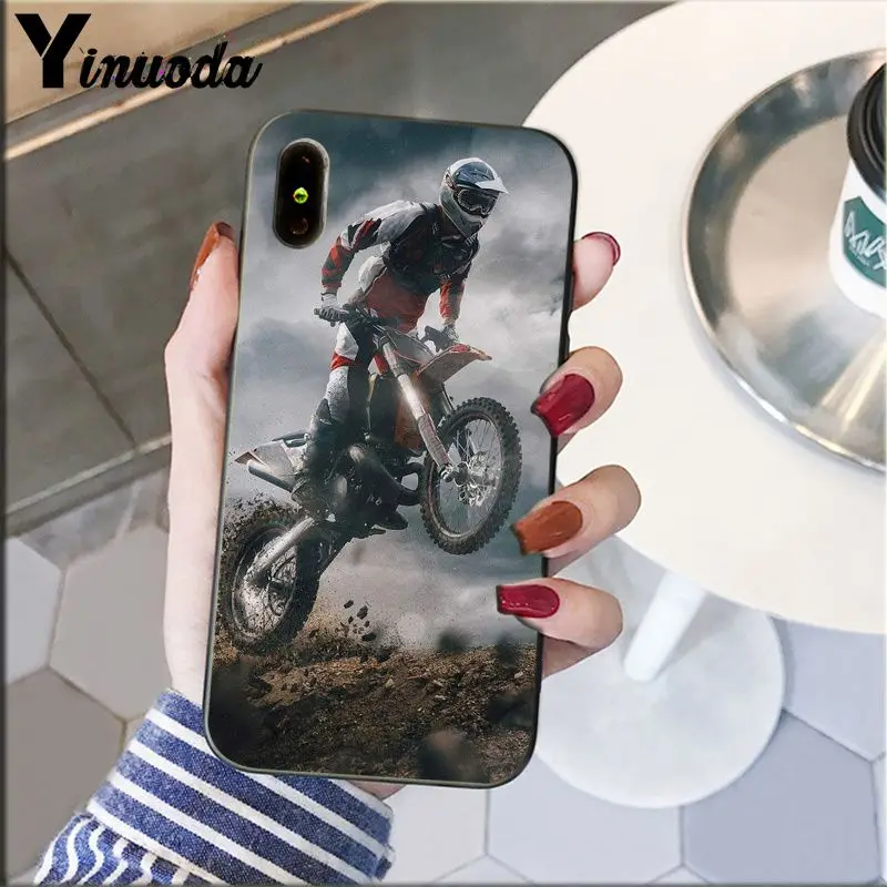 Yinuoda moto Cross moto rcycle спортивный чехол для телефона Fundas чехол для iPhone X XS MAX 6 6S 7 7plus 8 8Plus 5 5S XR